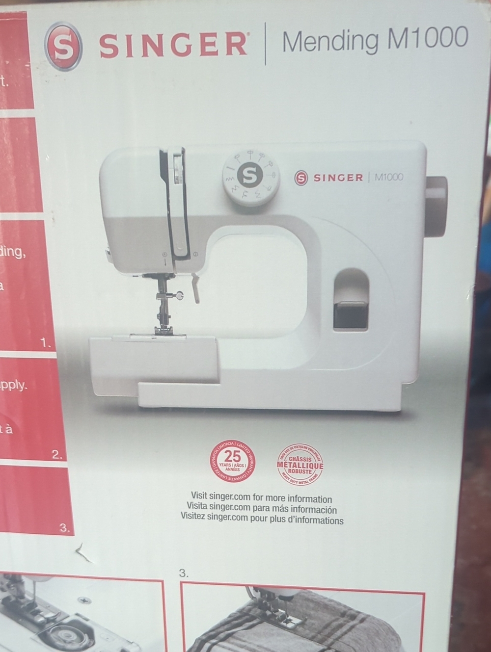 M1000 White Mending Sewing Machine